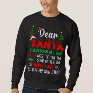 Sweatshirt Cher Père Noël, ça ne vous dérange pas, je vais ac