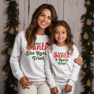 Sweatshirt Cher Père Noël Custom Funny Christmas Family Group