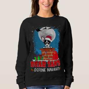 Sweatshirt Cher Père Noël Définir Naughty Chihuahua Chig Funn