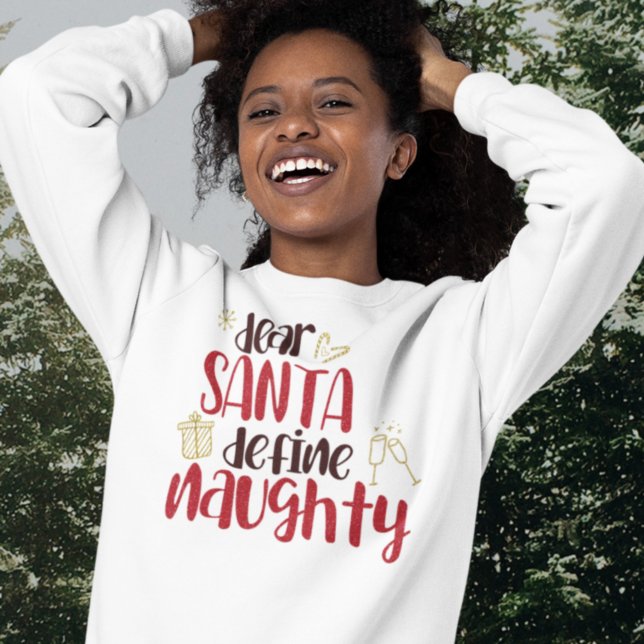Sweatshirt Cher Père Noël Définir Naughty Fun Noël (Créateur téléchargé)