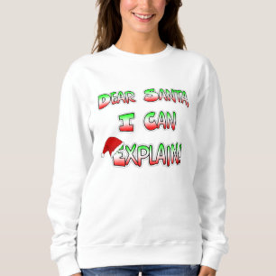 Sweatshirt Cher Père Noël, je peux expliquer l'Humour de Noël