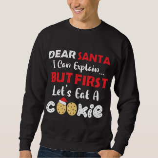 Sweatshirt Cher Père Noël Mange Un Cookie Funny Christmas Coo
