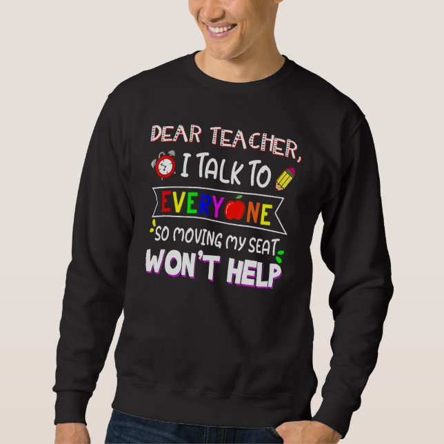 Sweatshirt Cher Professeur, Je Parle À Tous Ceux Qui Se Dépla (Devant)