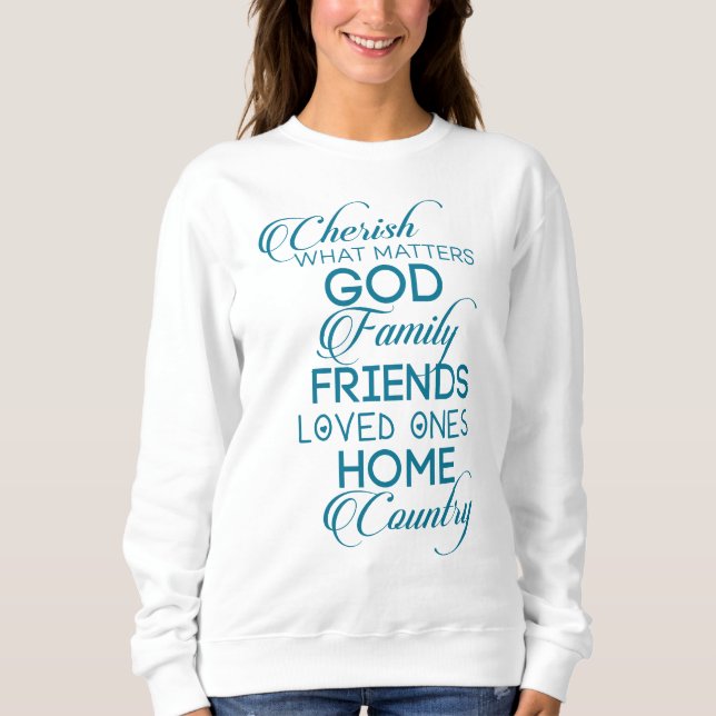 Sweatshirt Chercher ce qui compte Turquoise (Devant)