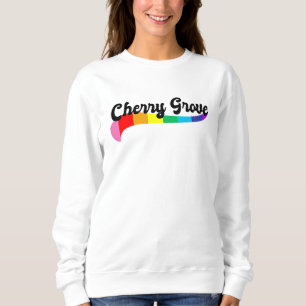 Sweatshirt Cherry Grove Fire Island NY logo arc-en-ciel LGBTQ