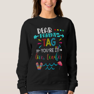 Sweatshirt Chers parents Étiquette Vous êtes ça l'amour Ensei