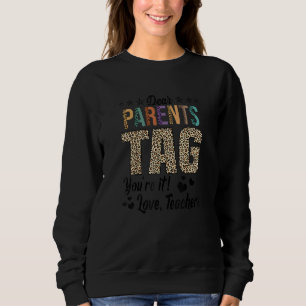 Sweatshirt Chers parents Étiquette Vous êtes ça l'amour Ensei