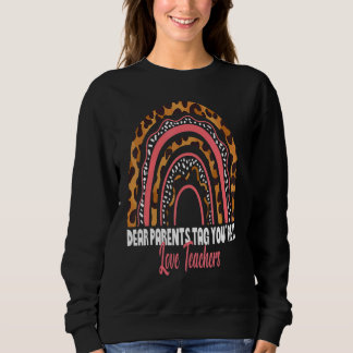 Sweatshirt Chers parents Étiquette Vous êtes ça l'amour Ensei