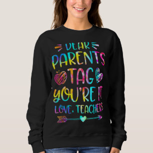 Sweatshirt Chers parents Étiquette Vous êtes ça l'amour Ensei