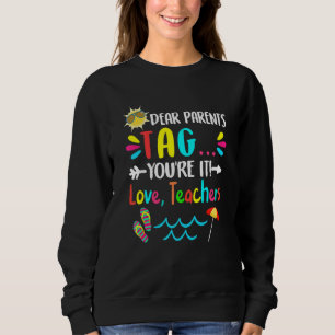 Sweatshirt Chers parents Étiquette Vous êtes ça l'amour Ensei