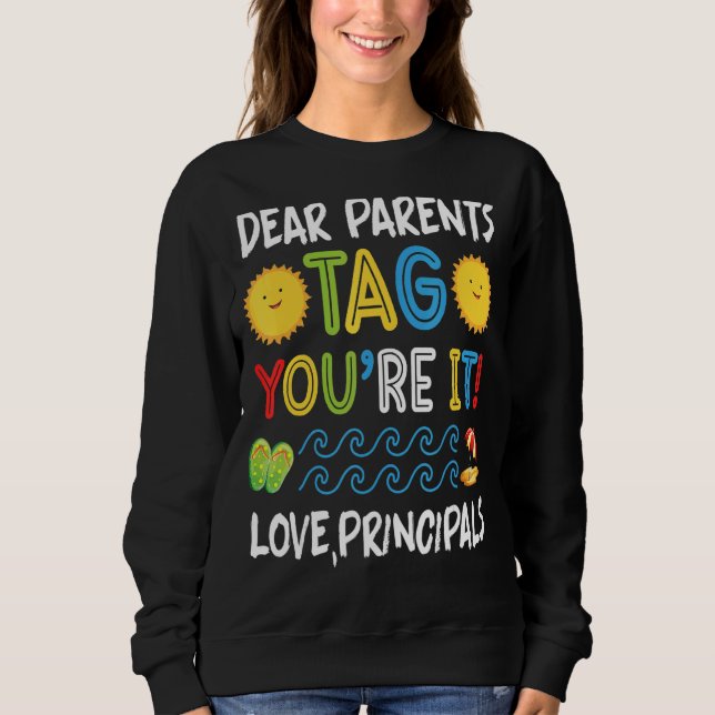 Sweatshirt Chers parents Étiquette Vous êtes ça l'amour Princ (Devant)