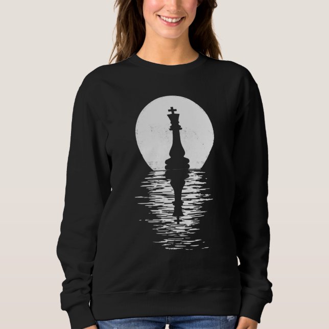 Sweatshirt Chess Club Game King Queen Horse chess piece men + (Devant)