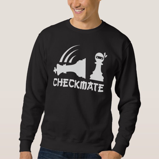 Sweatshirt Chess Ninja Master Checkmate Funny Graphic (Devant)