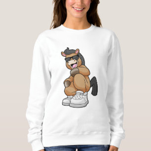 Sweatshirt Cheval avec de grandes chaussures