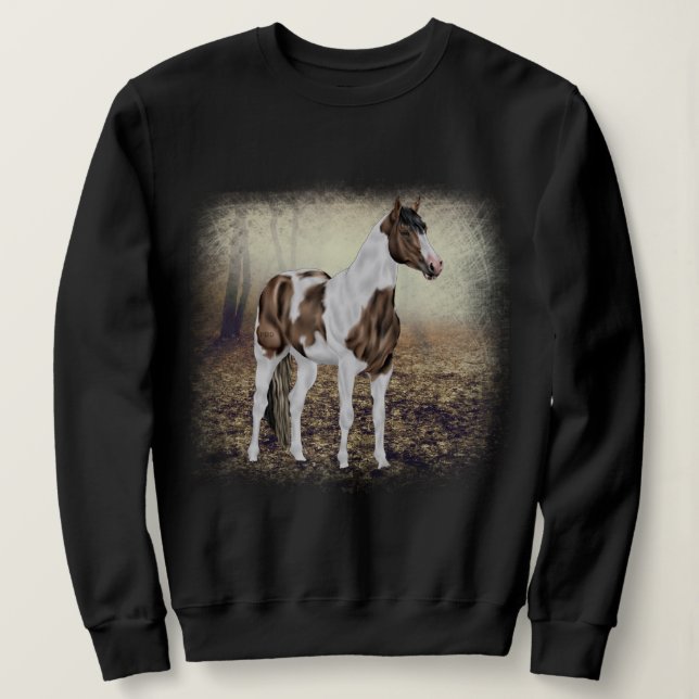 Sweatshirt Cheval de peinture Tobiano Paint Buckskin (Design devant)