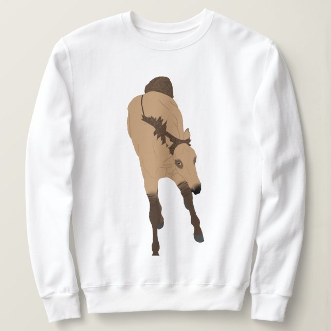 Sweatshirt Cheval Dun Frolicking (Design devant)