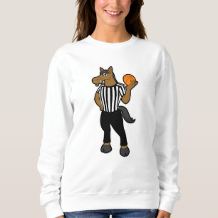 Sweatshirt Cheval en arbitre avec basket et sifflet