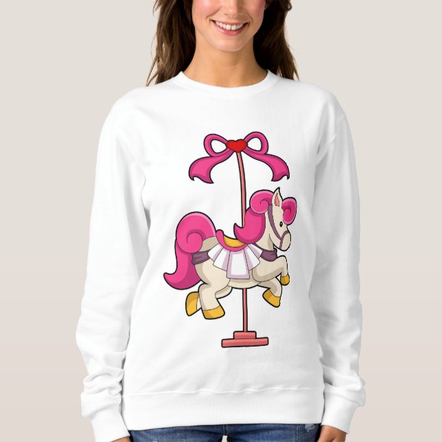 Sweatshirt Cheval en cheval de carrousel.PNG (Devant)