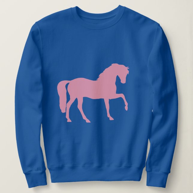 Sweatshirt Cheval rose (Design devant)
