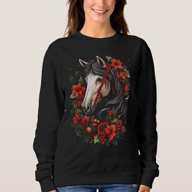 Sweatshirt Cheval Tee - shirts graphiques de Noël pour hommes (Devant)