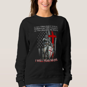 Sweatshirt Chevalier américain templier Je ne craindrai aucun