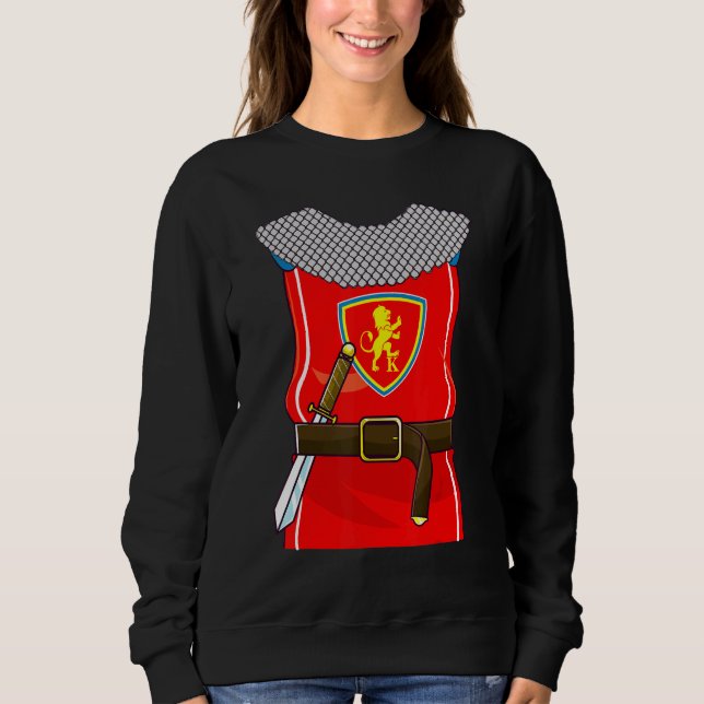 Sweatshirt Chevalier Costume Chevalier Armure Arme Halloween  (Devant)