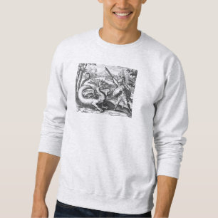 Sweatshirt Chevalier en armure pose le dragon