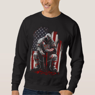 Sweatshirt Chevalier Templier agenouillé Guerrier Templier Cr