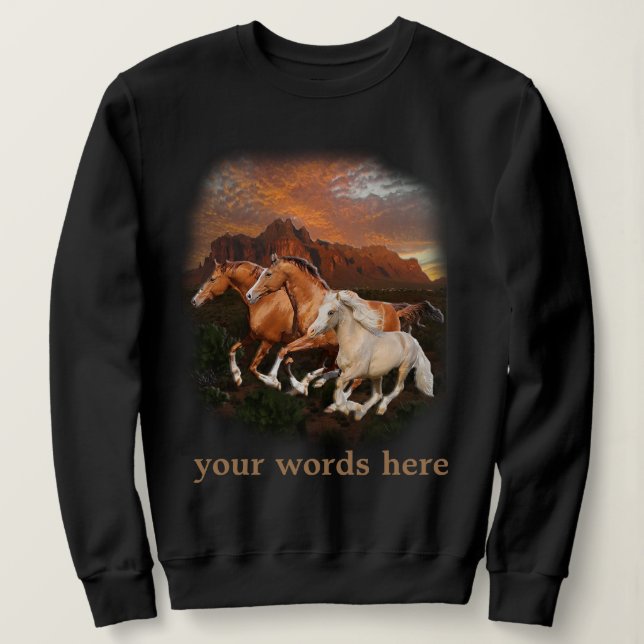 Sweatshirt Chevaux sauvages (Design devant)