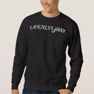 Sweatshirt Cheveux Gris Ouvertement Coiffure Gris Argent Chev