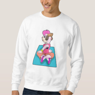 Sweatshirt Chèvre au Yoga sur tapis de Yoga