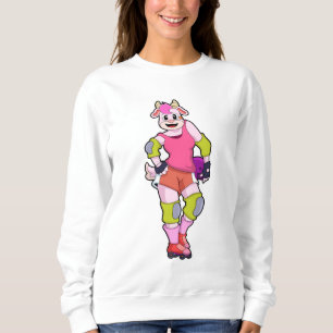 Sweatshirt Chèvre comme Patinage en ligne avec Patins en lign