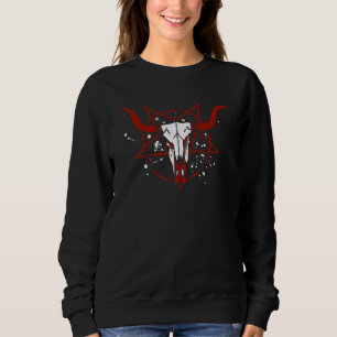 Sweatshirt Chèvre Pentagram Démon Satan Occulte Horreur Satan