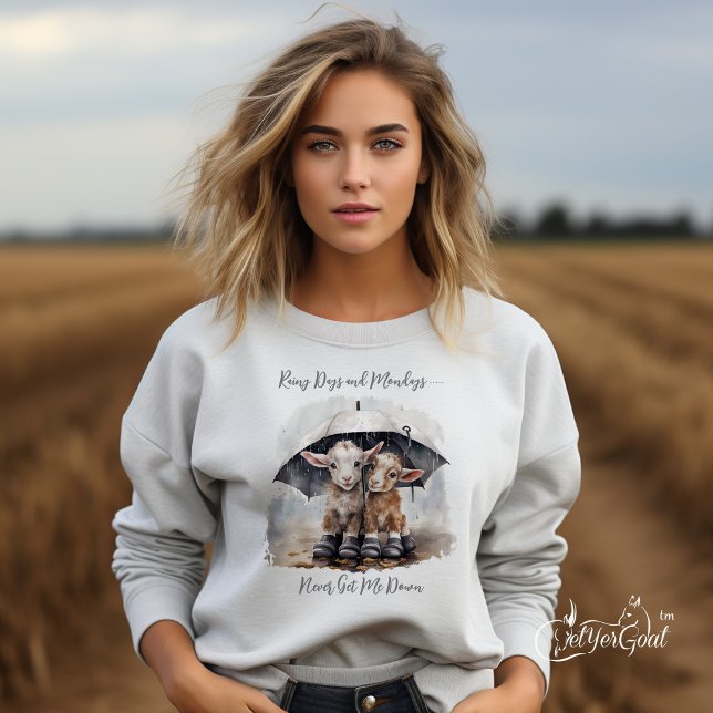 Sweatshirt Chèvres du jour pluvieuses mignonnes (Créateur téléchargé)