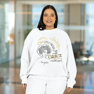 Sweatshirt Chic débordement avec la grâce florissante cheveux