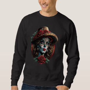 Sweatshirt Chicano Chicana La Raza Barrio Tatouage Art Décès