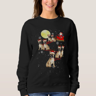 Sweatshirt Chien à Chien à Chien Père Noël Sleigh Reindeer No
