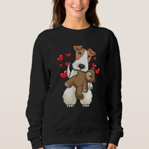 Sweatshirt Chien À poils durs Fox Terrier avec animal farci