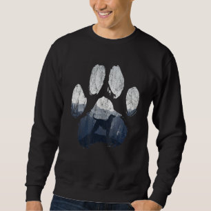Sweatshirt Chien Afghan Hound Patte Maman Papa Montagnes