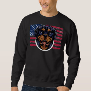 Sweatshirt Chien américain Rottweiler avec Arrière - plan A