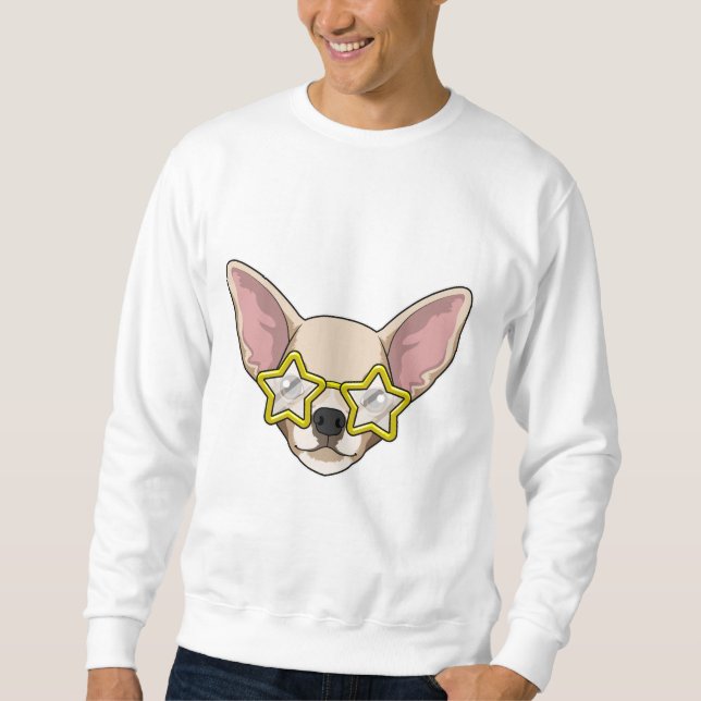 Sweatshirt Chien avec lunettes de soleil (Devant)
