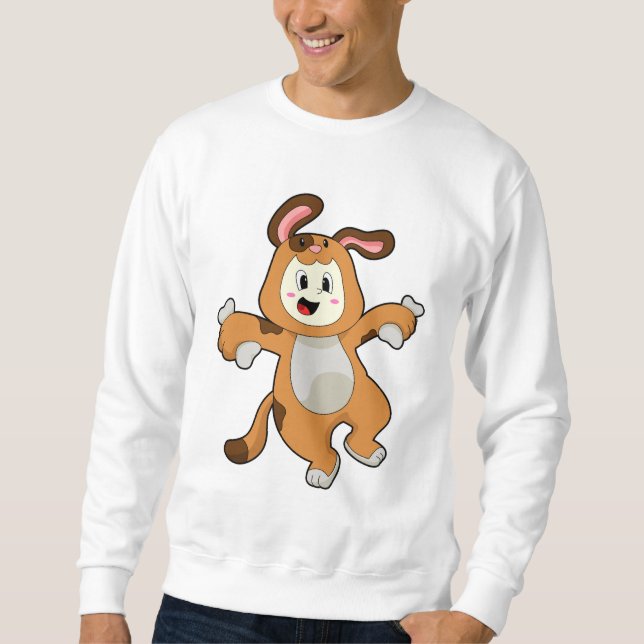 Sweatshirt Chien avec os comme lapin (Devant)