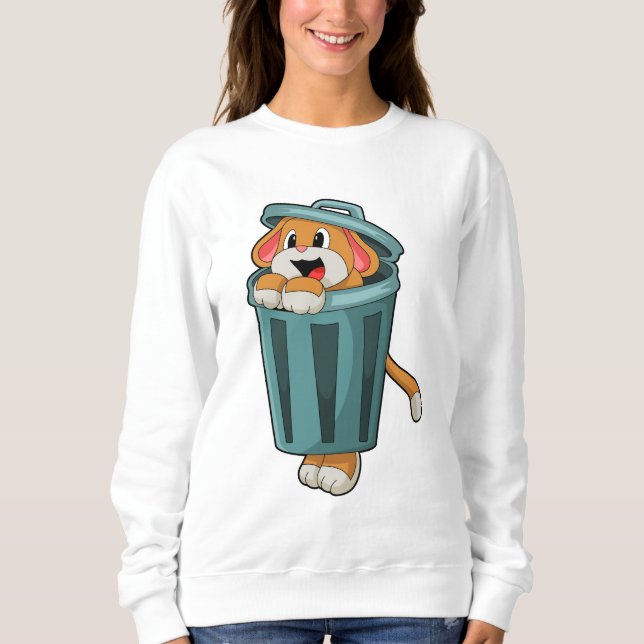 Sweatshirt Chien avec Trashcan (Devant)