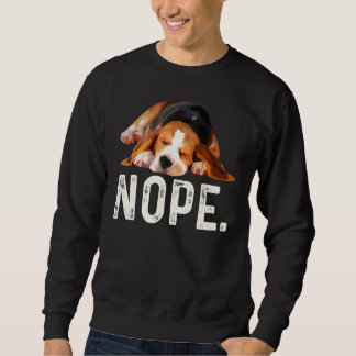 Sweatshirt Chien Beagle Nope Lazy