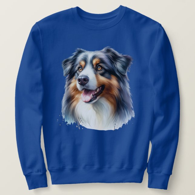 Sweatshirt Chien berger australien de trois couleurs (Design devant)