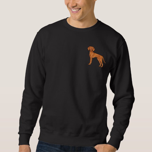 Sweatshirt Chien Brown rougeâtre de Vizsla Hongroise (Devant)