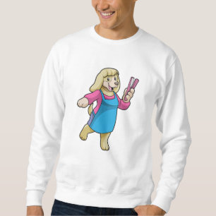Sweatshirt Chien comme coiffeur avec peigne