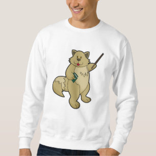 Sweatshirt Chien comme enseignant avec livre et pointeur