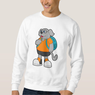 Sweatshirt Chien comme randonneur avec sac à dos