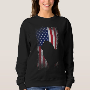 Sweatshirt Chien Cool du drapeau américain Chow Chow